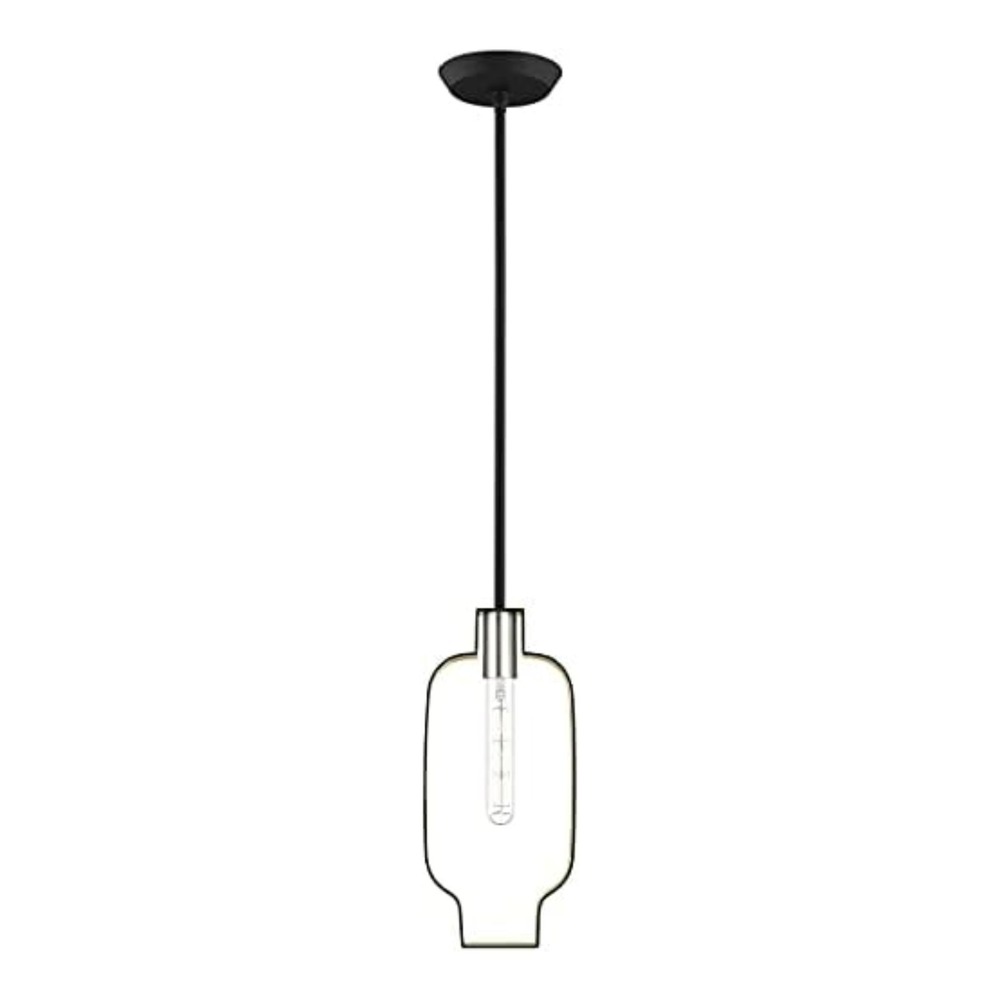 Livex Lighting 45512 Meadowbrook 1 Light 7" Wide Abstract Mini Pendant -‎ Black